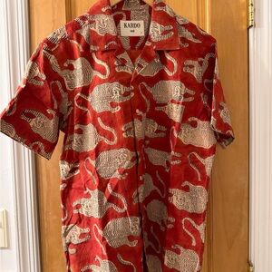 Kardo Red and Cream Tiger Pattern Shirt
